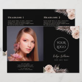 Tropische rozen tweevoudig brochure (Voorkant / Achterkant)