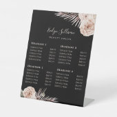 Tropische Rozen Zwarte Prijslijst Pedestal Sign Reclamebord Met Voetstuk (Voorkant)