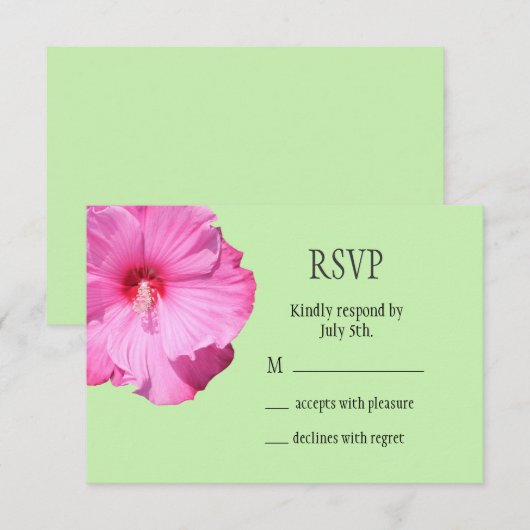 Tropische RSVP (groen) (Voorkant / Achterkant)