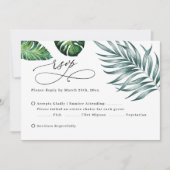 Tropische Rsvp-huwelijkskaarten Kaart (Voorkant)