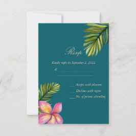 Tropische RSVP-kaart RSVP Kaartje