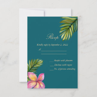 Tropische RSVP-kaart RSVP Kaartje