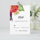 Tropische RSVP-kaart RSVP Kaartje (Staand voorkant)