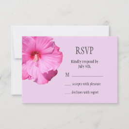 Tropische RSVP (paars) Kaartje