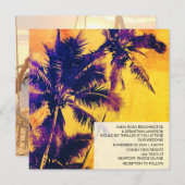 *~* Tropische RSVP QR AP13 PHOTO Palms Wedding Inv Kaart (Voorkant / Achterkant)