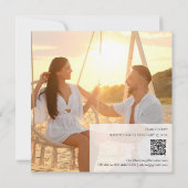 *~* Tropische RSVP QR AP13 PHOTO Palms Wedding Inv Kaart (Achterkant)