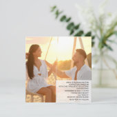 *~* Tropische RSVP QR AP13 PHOTO Palms Wedding Kaart (Staand voorkant)