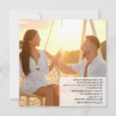 *~* Tropische RSVP QR AP13 PHOTO Palms Wedding Kaart (Voorkant)