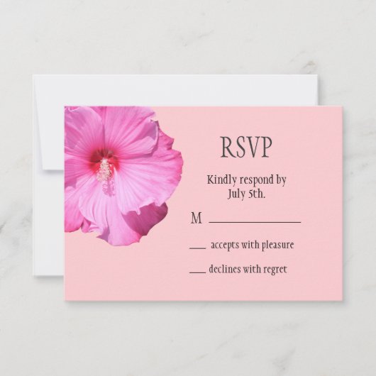 Tropische RSVP (roze) (Voorkant)
