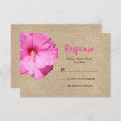 Tropische RSVP (strandzand en roze) (Voorkant / Achterkant)