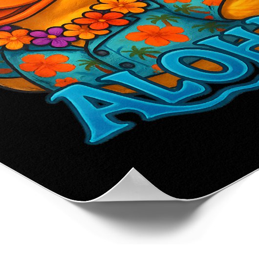 Tropische Rubberen Eend Hawaiian Lei Aloha Rubber  Poster (Hoek)