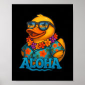 Tropische Rubberen Eend Hawaiian Lei Aloha Rubber  Poster (Voorkant)