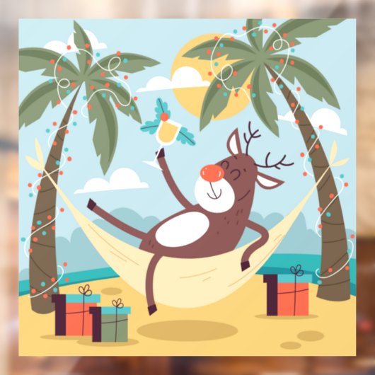 Tropische Rudolph Raamsticker (Vel 2)