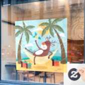 Tropische Rudolph Raamsticker (Cafe Raam)