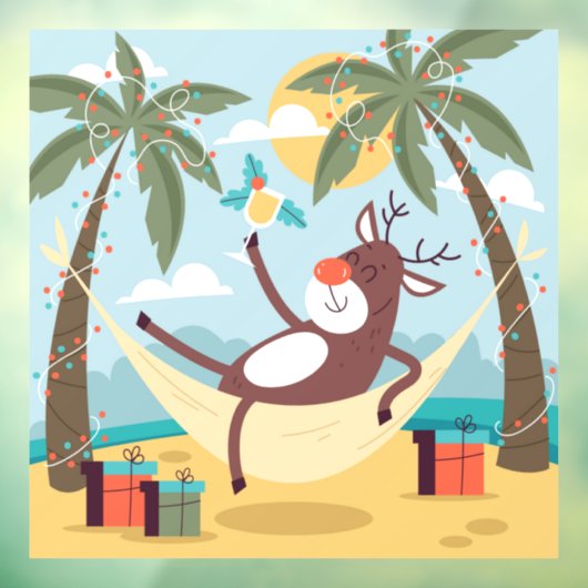 Tropische Rudolph Raamsticker (Vel 3)