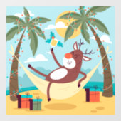 Tropische Rudolph Raamsticker (Vel)