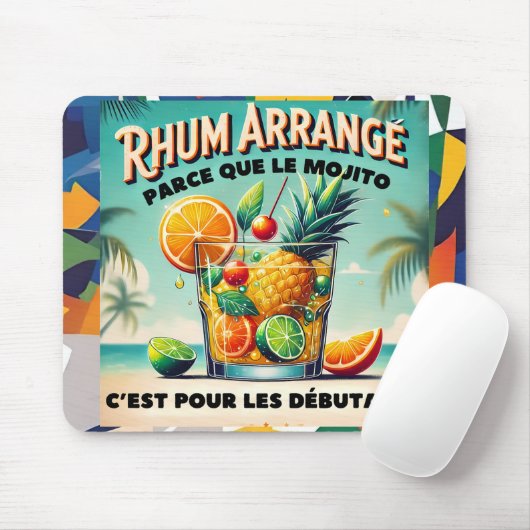 Tropische rum-matten van muizen muismat (Met muis)