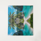 Tropische rust: ontsnappen naar een verborgen baai wandkleed (Voorkant)