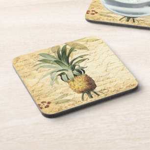 Tropische Rustieke Ananas Kunst Bier Onderzetter