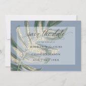 Tropische Rustieke Aquarel Gespleten Blad Save The Date (Voorkant)