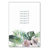 Tropische rustieke bruiloft palm zomer kaart (Achterkant)