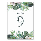Tropische rustieke bruiloft palm zomer kaart (Voorkant)