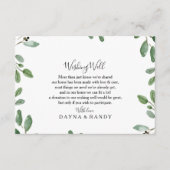Tropische rustieke eucalyptus bruiloft wens goed informatiekaartje (Voorkant)