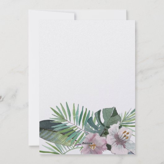 Tropische Rustieke Zomer Save the Date Feestdagenkaart (Achterkant)