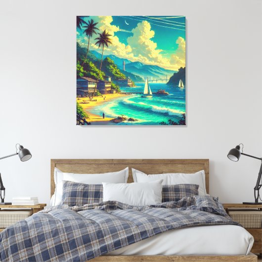 Tropische Ryukyu Dromen Canvas Afdruk (Insitu (Slaapkamer))