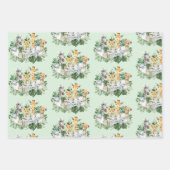 Tropische Safari Animals Oerwoud Greenery Wilde Pa Inpakpapier Vel (Voorkant 3)