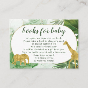Tropische Safari-boeken voor baby-bijlagekaart Informatiekaartje
