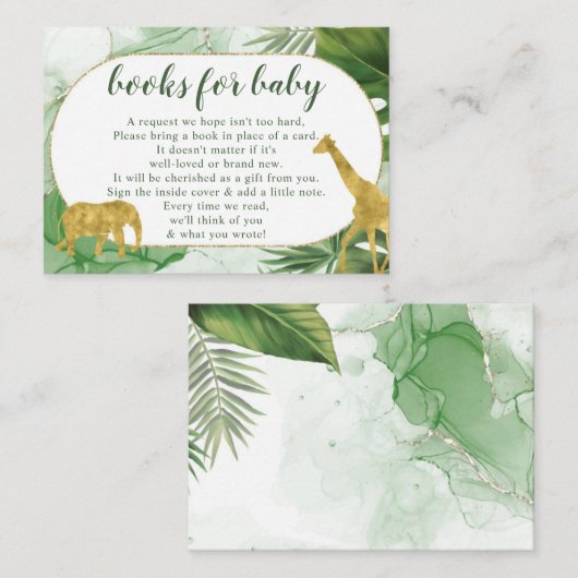 Tropische Safari Books for Baby Enclosure Kaart (Voorkant / Achterkant)