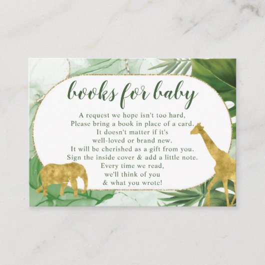 Tropische Safari Books for Baby Enclosure Kaart (Voorkant)