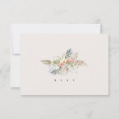 Tropische Safari Cheetah Bruiloft RSVP Antwoord (Achterkant)