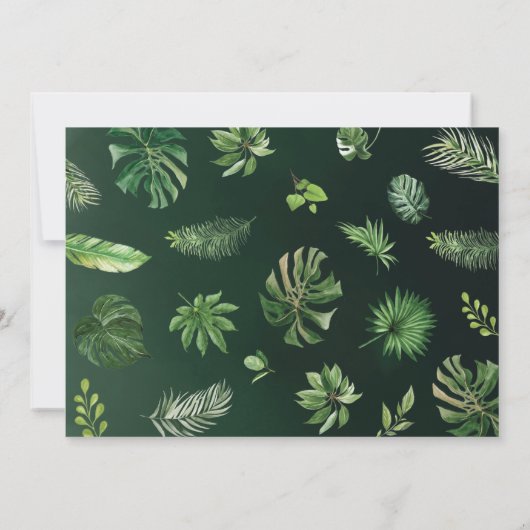 Tropische Safari Dieren Wilde 1 1e verjaardag jong Kaart (Achterkant)