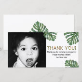 Tropische Safari Jungle Blad Foto Bedankt (Voorkant / Achterkant)