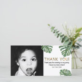 Tropische Safari Jungle Blad Foto Bedankt (Staand voorkant)