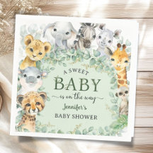Tropische Safari Jungle Dieren Baby Shower