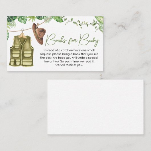 Tropische Safari Oerwoud Dieren Boeken voor Baby Informatiekaartje (Voorkant / Achterkant)