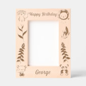 Tropische Safari Oerwoud Dieren Kinderen Verjaarda Gegraveerde Lijstjes (Voorkant)