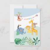 Tropische Safari Oerwouden 1e verjaardag Kaart (Achterkant)