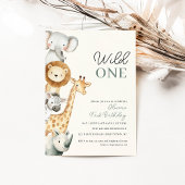 Tropische Safari Wilde één Oerwoud dieren in de ba Kaart