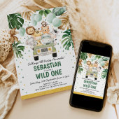 Tropische Safari Wilde één Oerwoud dieren in de ba Kaart