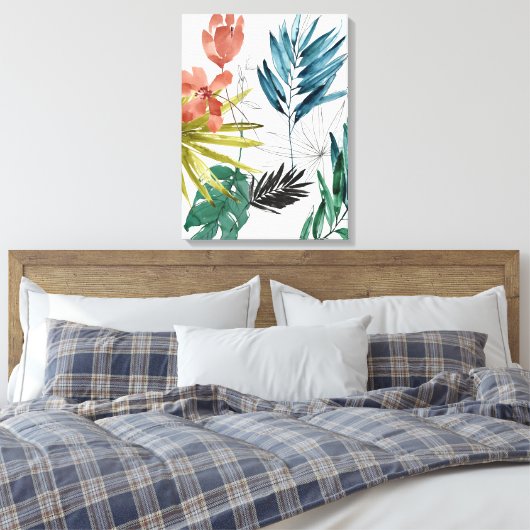 Tropische samenstelling canvas afdruk (Insitu (Slaapkamer))