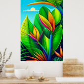 Tropische samenstelling - Canvas Art Print (Keuken)