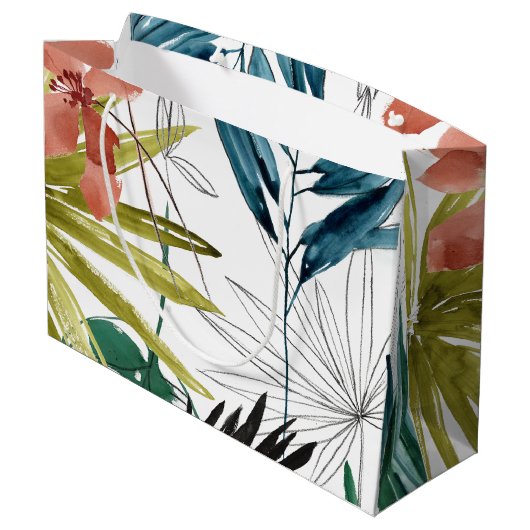 Tropische samenstelling groot cadeauzakje (Achterkant Gekanteld)