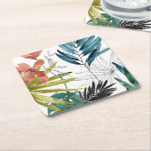 Tropische samenstelling kartonnen onderzetters (Schuin)