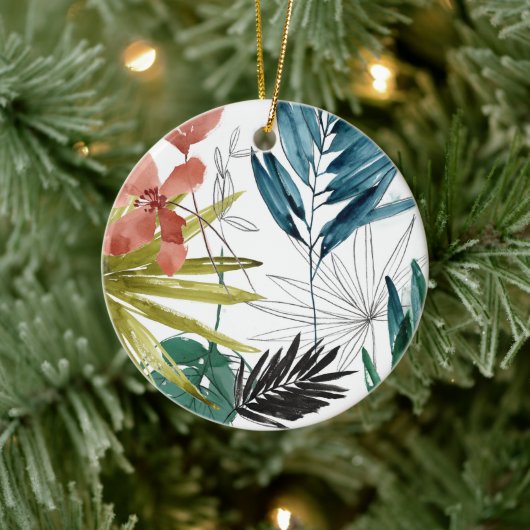 Tropische samenstelling keramisch ornament (Boom)