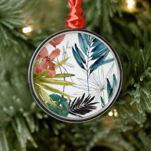 Tropische samenstelling metalen ornament