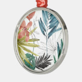 Tropische samenstelling metalen ornament (Links)